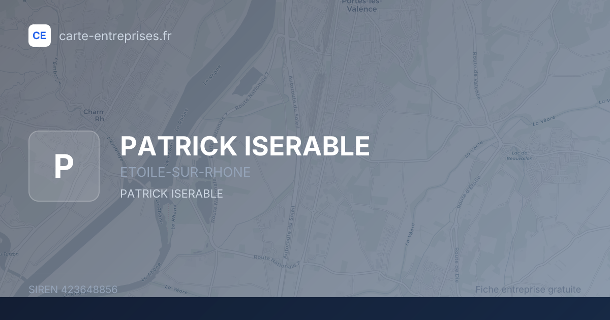 PATRICK ISERABLE — 423648856 — fiche entreprise