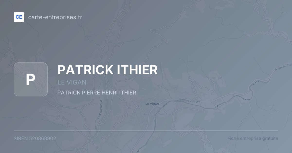 PATRICK ITHIER — 520868902 — fiche entreprise