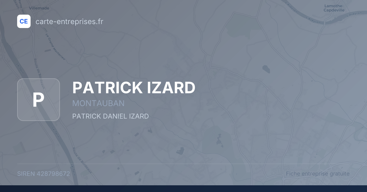 PATRICK IZARD — 428798672 — fiche entreprise