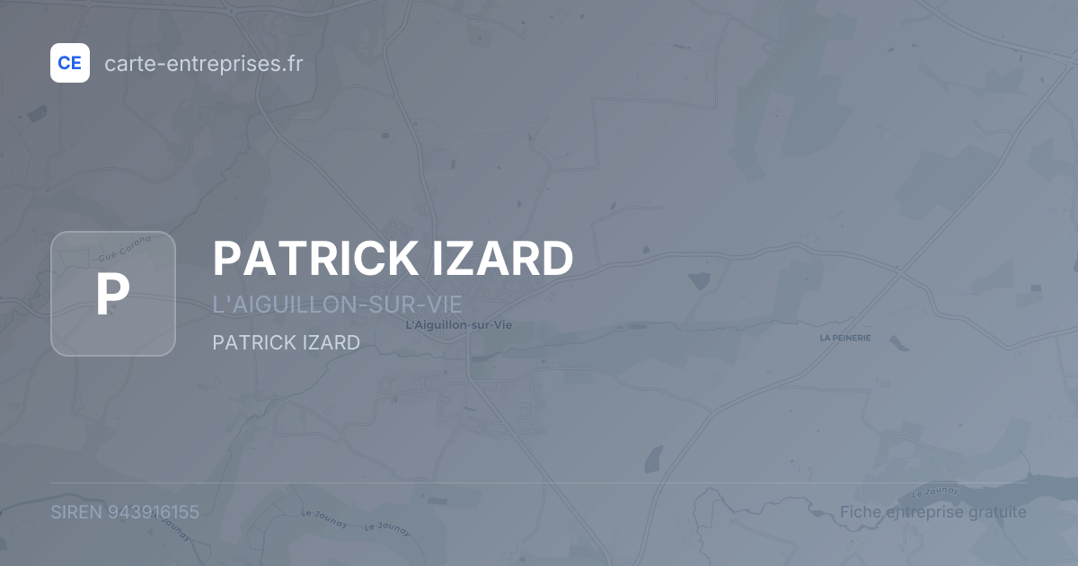 PATRICK IZARD — 943916155 — fiche entreprise