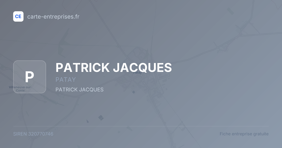PATRICK JACQUES — 320770746 — fiche entreprise