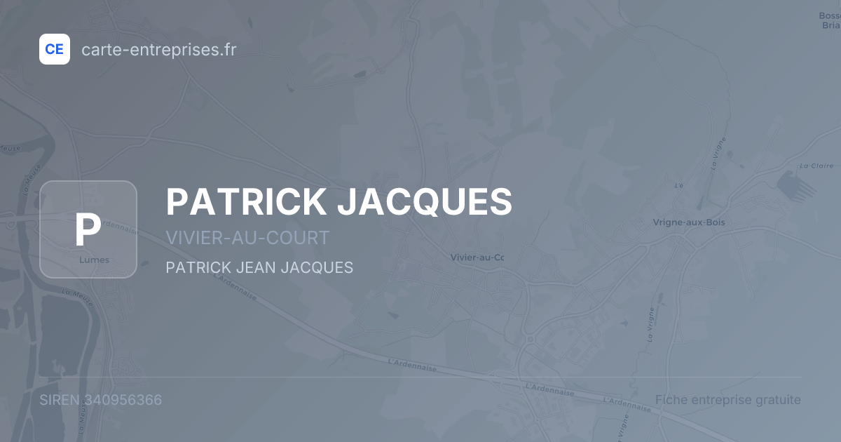 PATRICK JACQUES — 340956366 — fiche entreprise