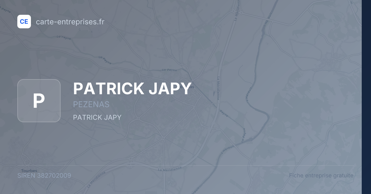 PATRICK JAPY — 382702009 — fiche entreprise