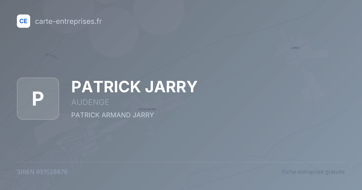PATRICK JARRY — 951528876 — fiche entreprise