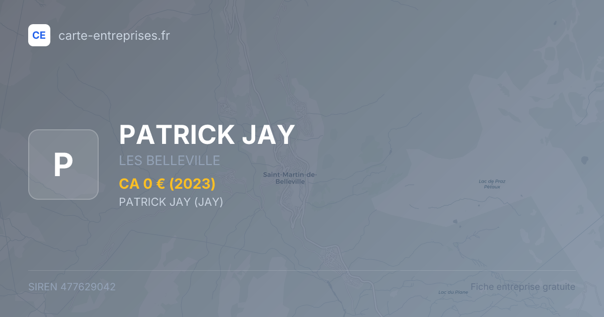 PATRICK JAY — 477629042 — fiche entreprise