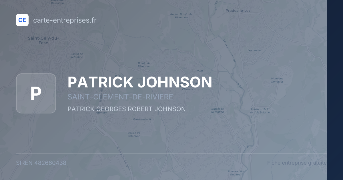 PATRICK JOHNSON — 482660438 — fiche entreprise