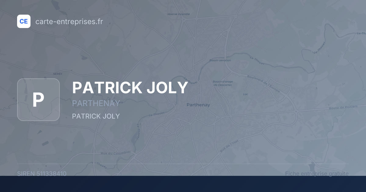PATRICK JOLY — 511338410 — fiche entreprise