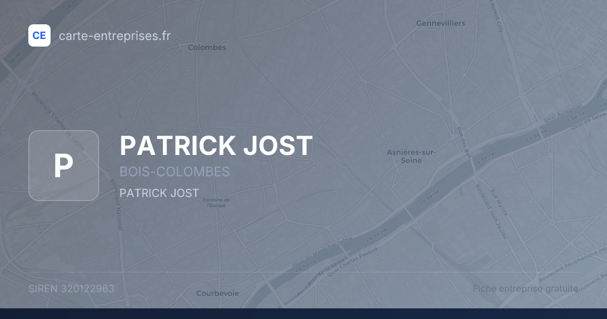 PATRICK JOST — 320122963 — fiche entreprise