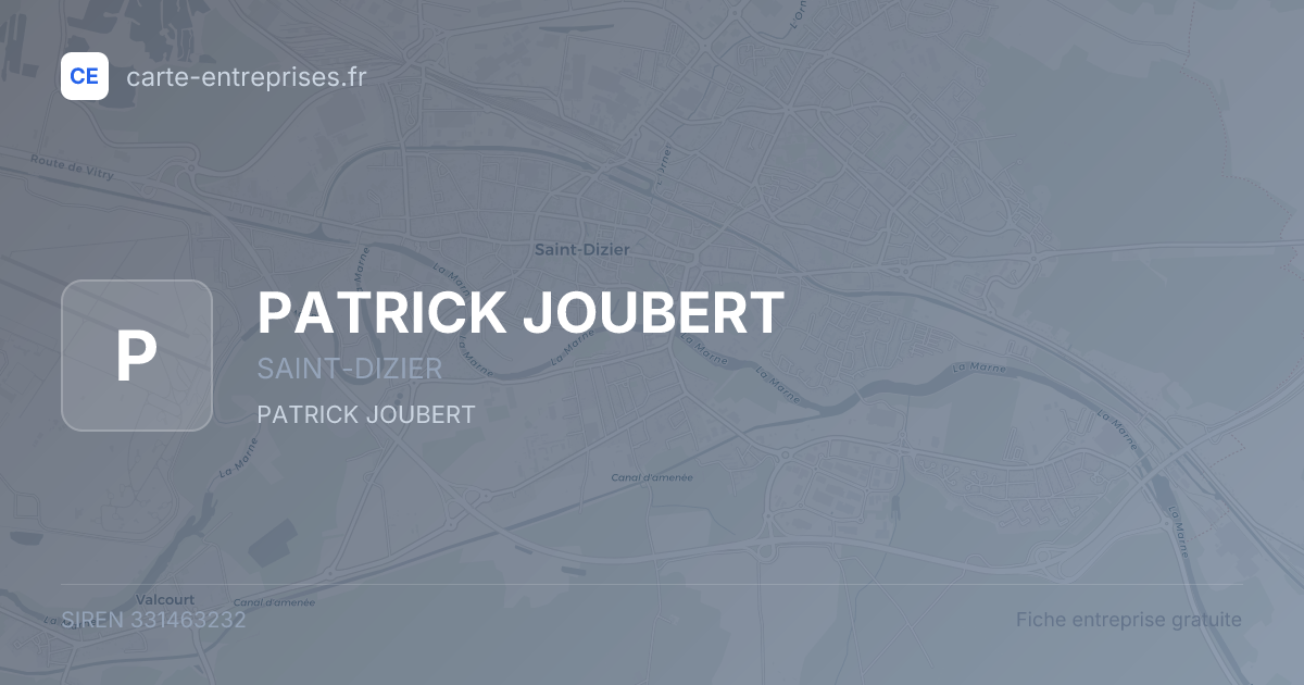 PATRICK JOUBERT — 331463232 — fiche entreprise