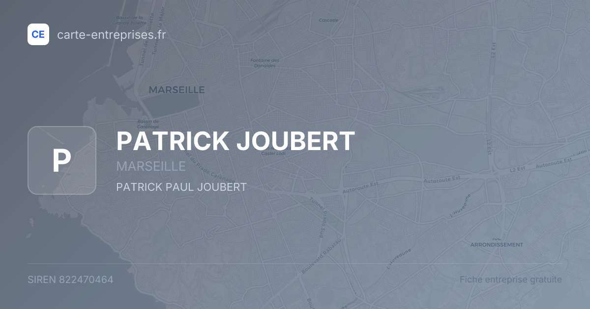 PATRICK JOUBERT — 822470464 — fiche entreprise