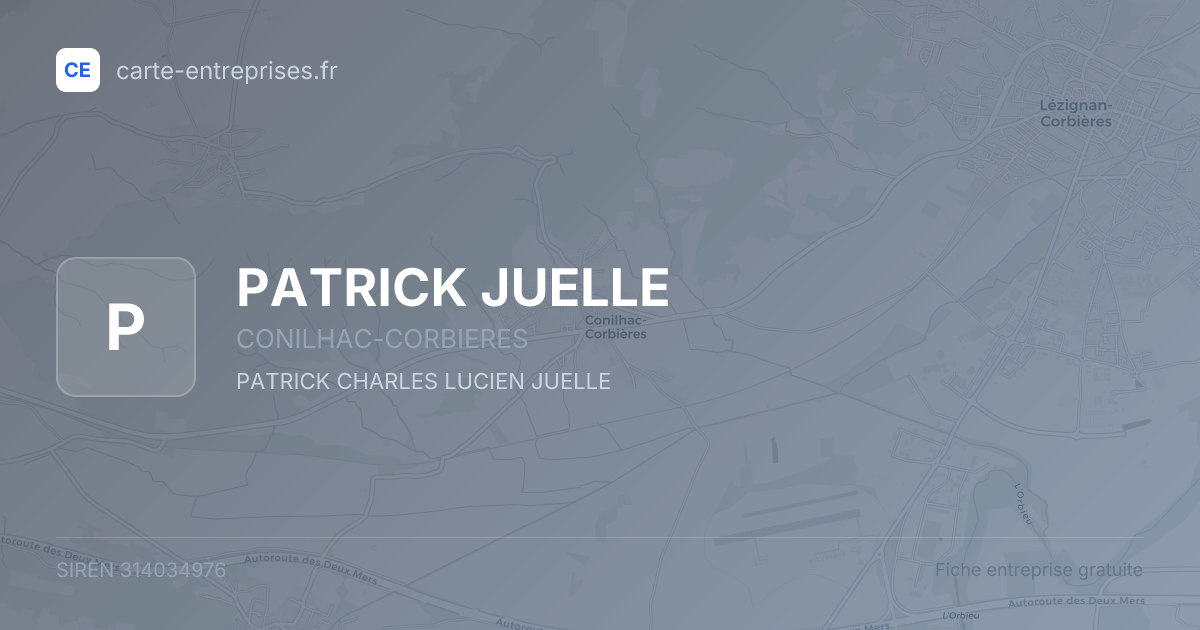 PATRICK JUELLE — 314034976 — fiche entreprise