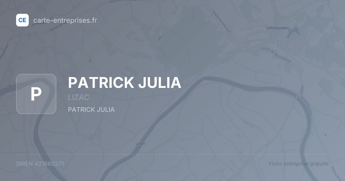 PATRICK JULIA — 421860271 — fiche entreprise