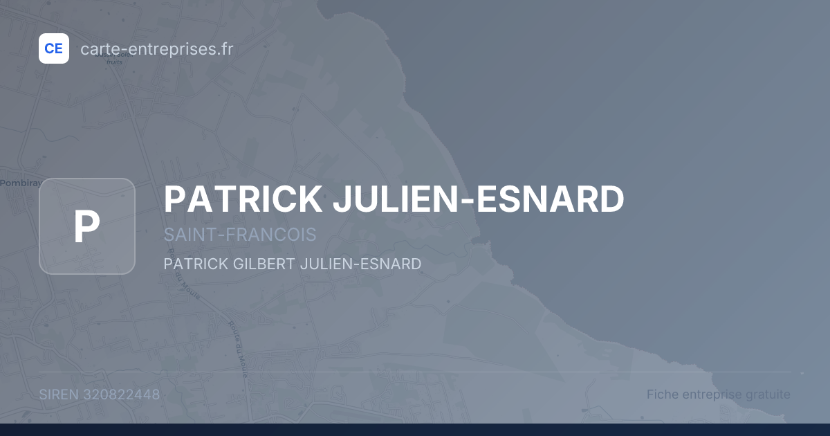 PATRICK JULIEN-ESNARD — 320822448 — fiche entreprise