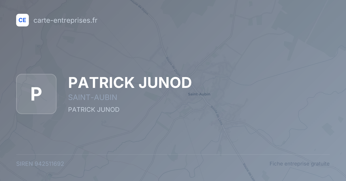 PATRICK JUNOD — 942511692 — fiche entreprise