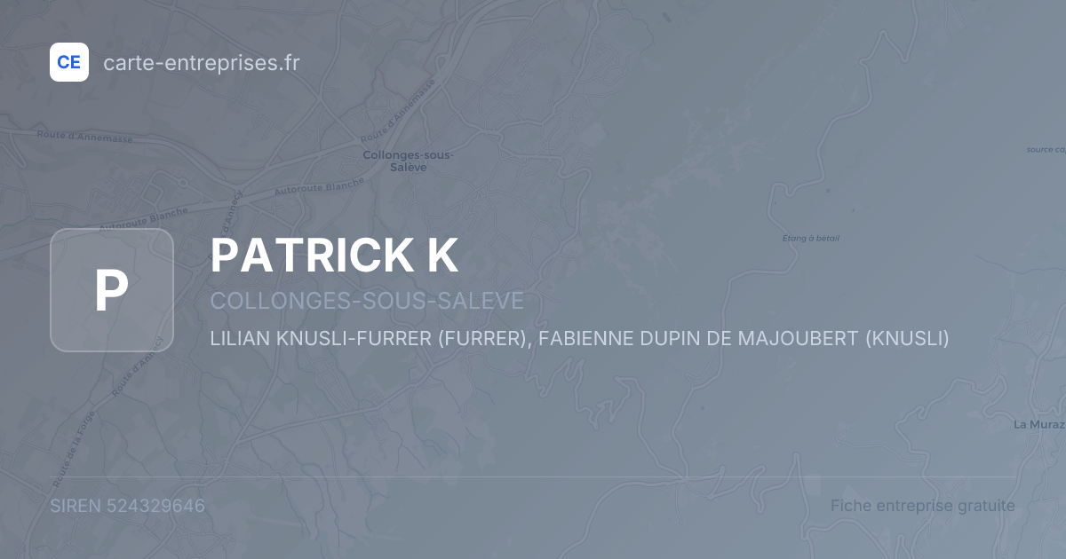 PATRICK K — 524329646 — fiche entreprise