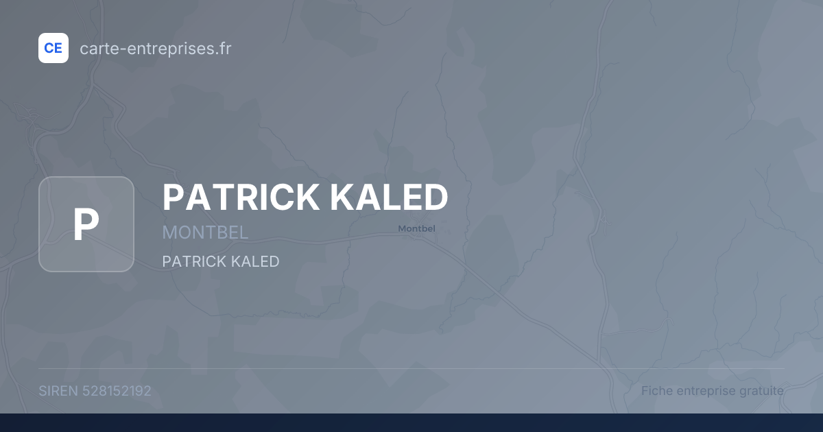 PATRICK KALED — 528152192 — fiche entreprise