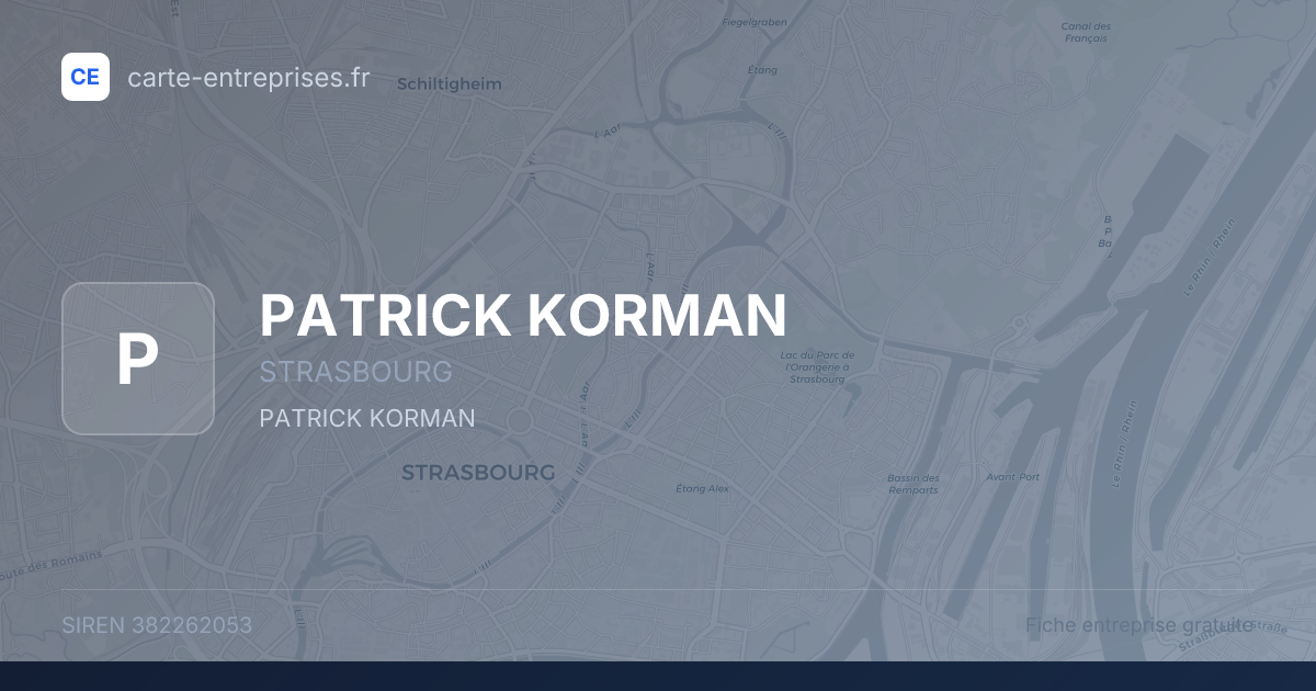 PATRICK KORMAN — 382262053 — fiche entreprise