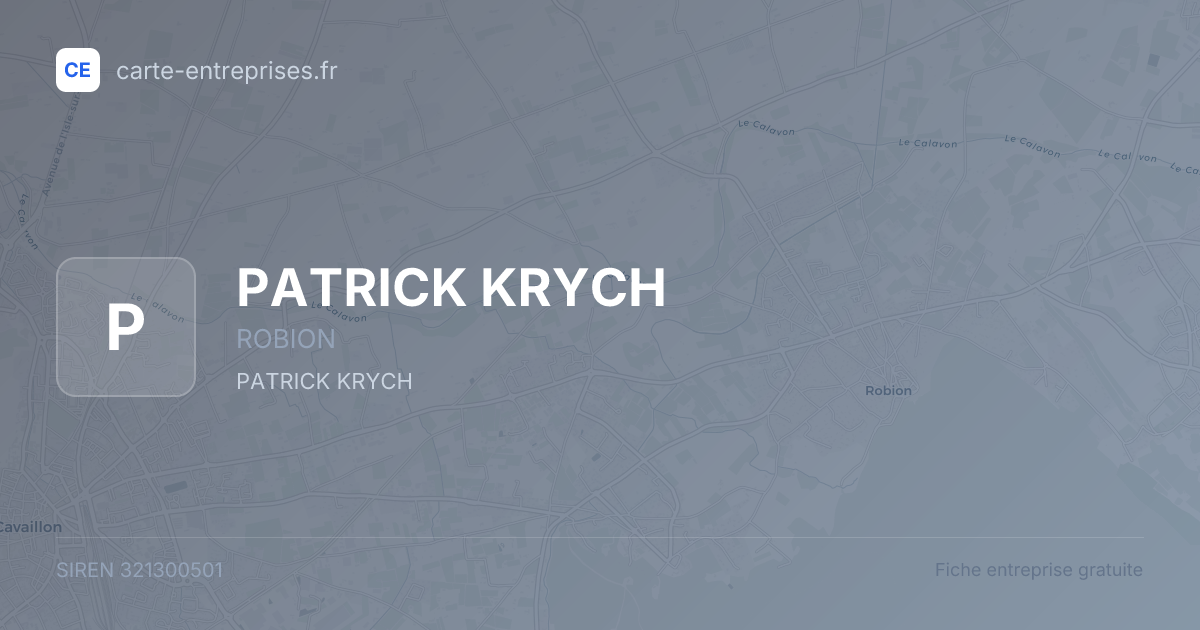 PATRICK KRYCH — 321300501 — fiche entreprise