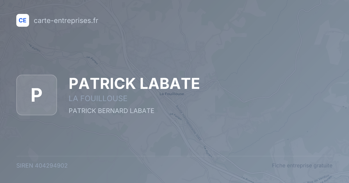 PATRICK LABATE — 404294902 — fiche entreprise