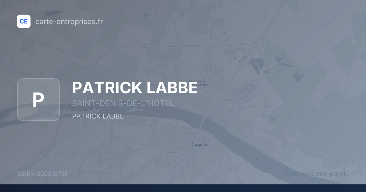 PATRICK LABBE — 320812761 — fiche entreprise