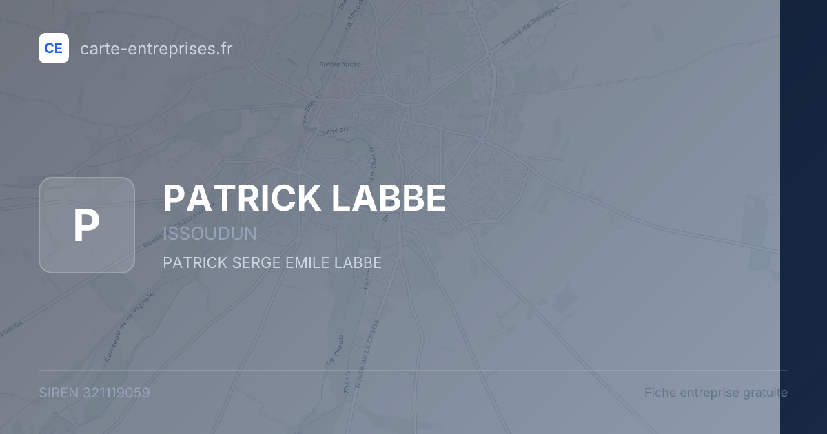 PATRICK LABBE — 321119059 — fiche entreprise