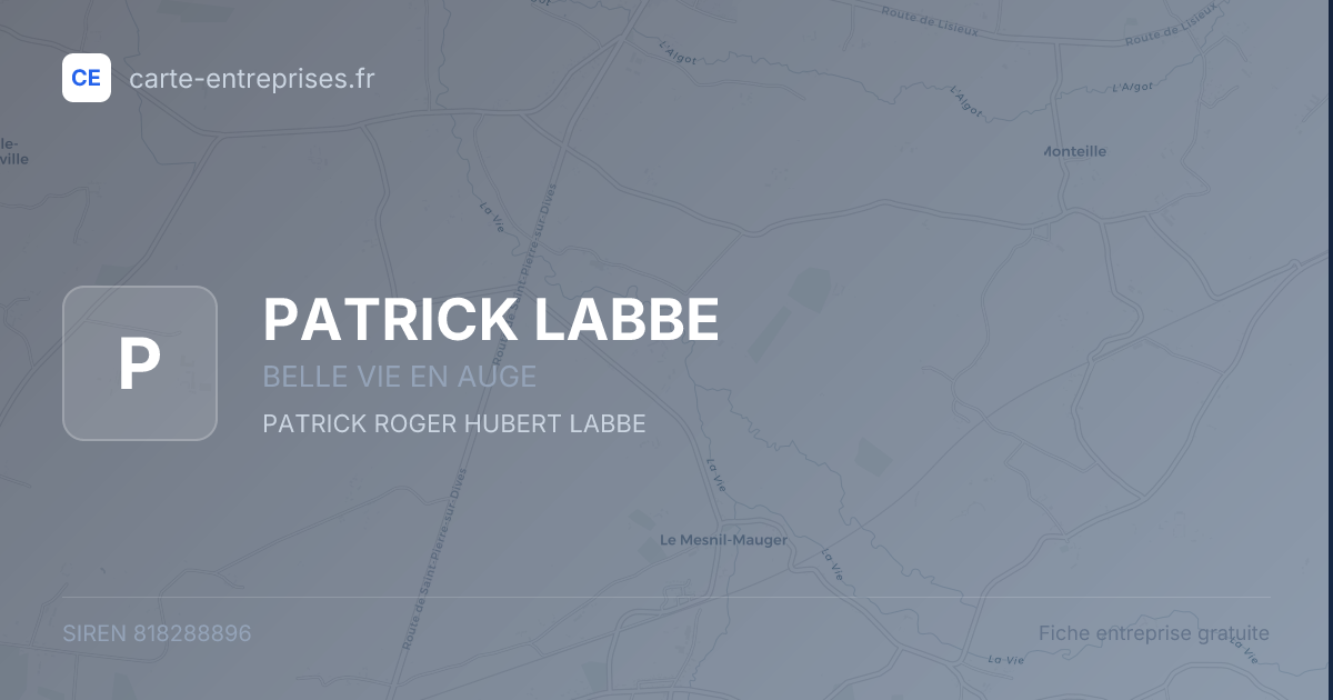 PATRICK LABBE — 818288896 — fiche entreprise