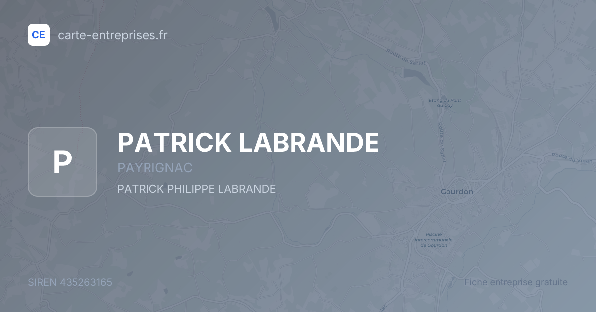PATRICK LABRANDE — 435263165 — fiche entreprise
