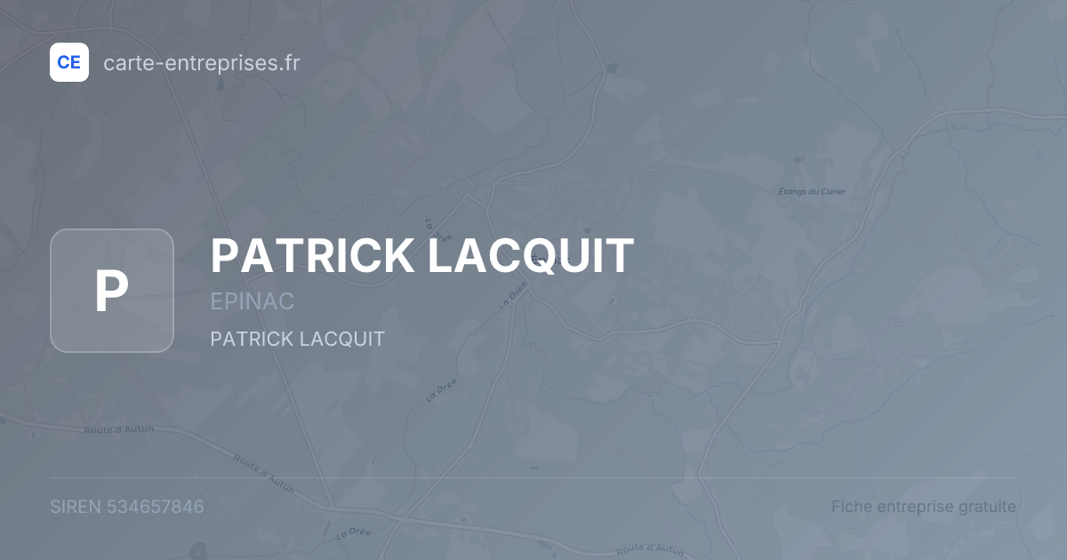 PATRICK LACQUIT — 534657846 — fiche entreprise