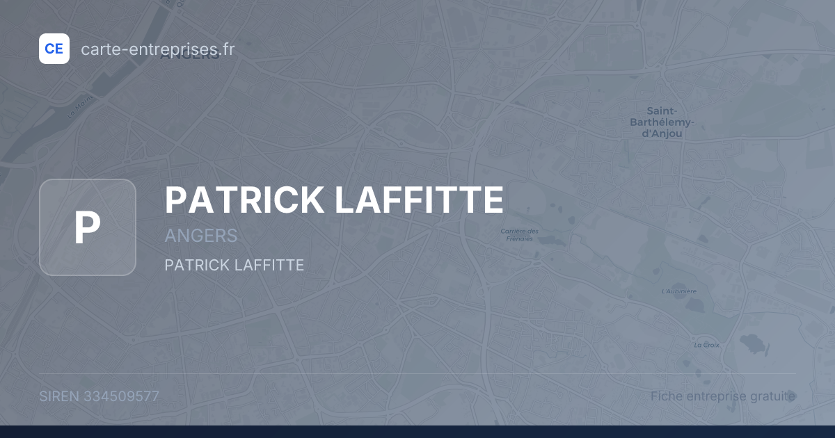 PATRICK LAFFITTE — 334509577 — fiche entreprise