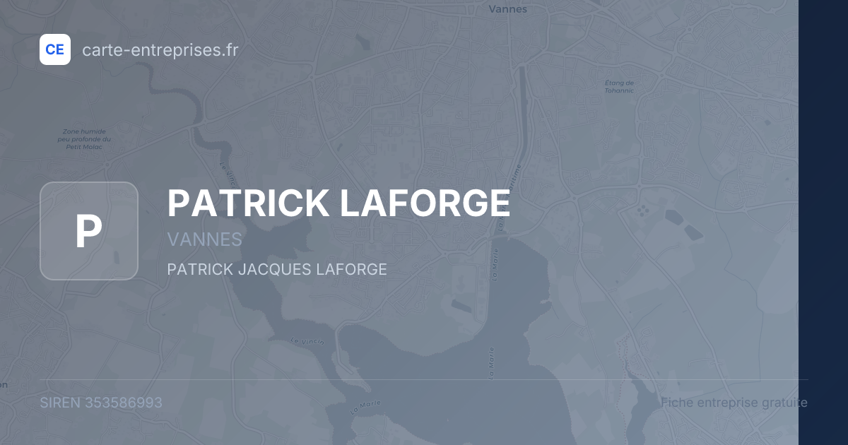 PATRICK LAFORGE — 353586993 — fiche entreprise