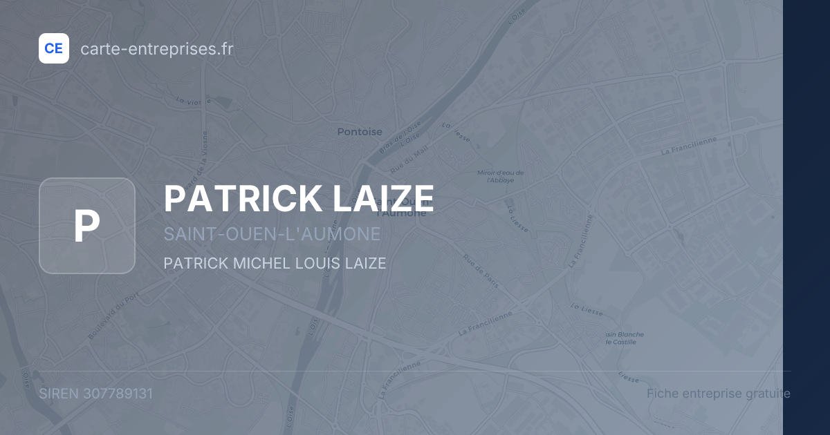 PATRICK LAIZE — 307789131 — fiche entreprise