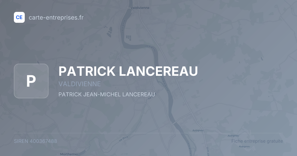 PATRICK LANCEREAU — 400367488 — fiche entreprise