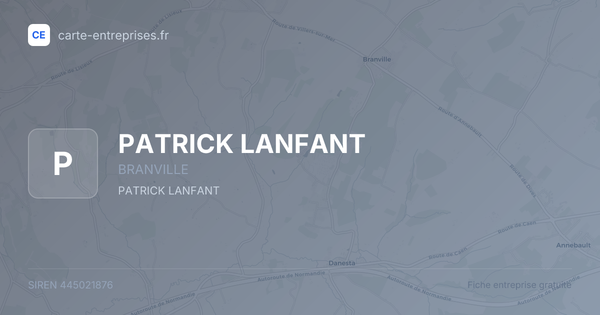 PATRICK LANFANT — 445021876 — fiche entreprise