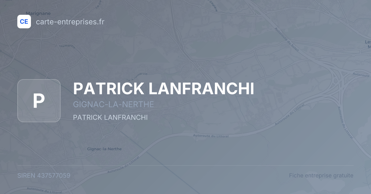 PATRICK LANFRANCHI — 437577059 — fiche entreprise