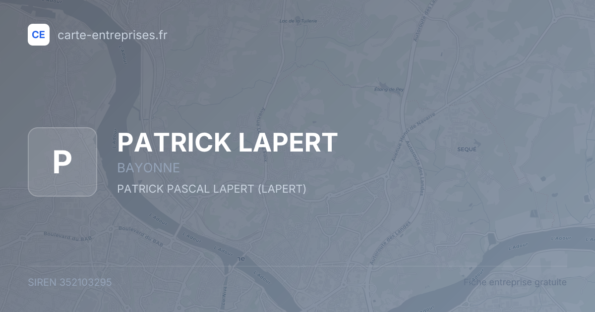 PATRICK LAPERT — 352103295 — fiche entreprise