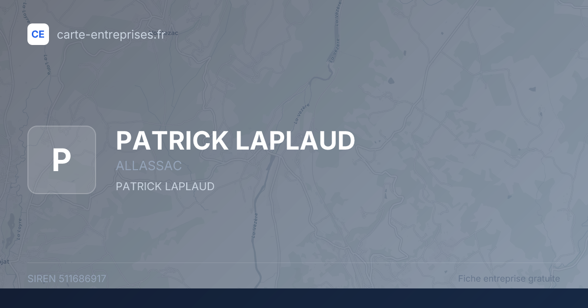 PATRICK LAPLAUD — 511686917 — fiche entreprise