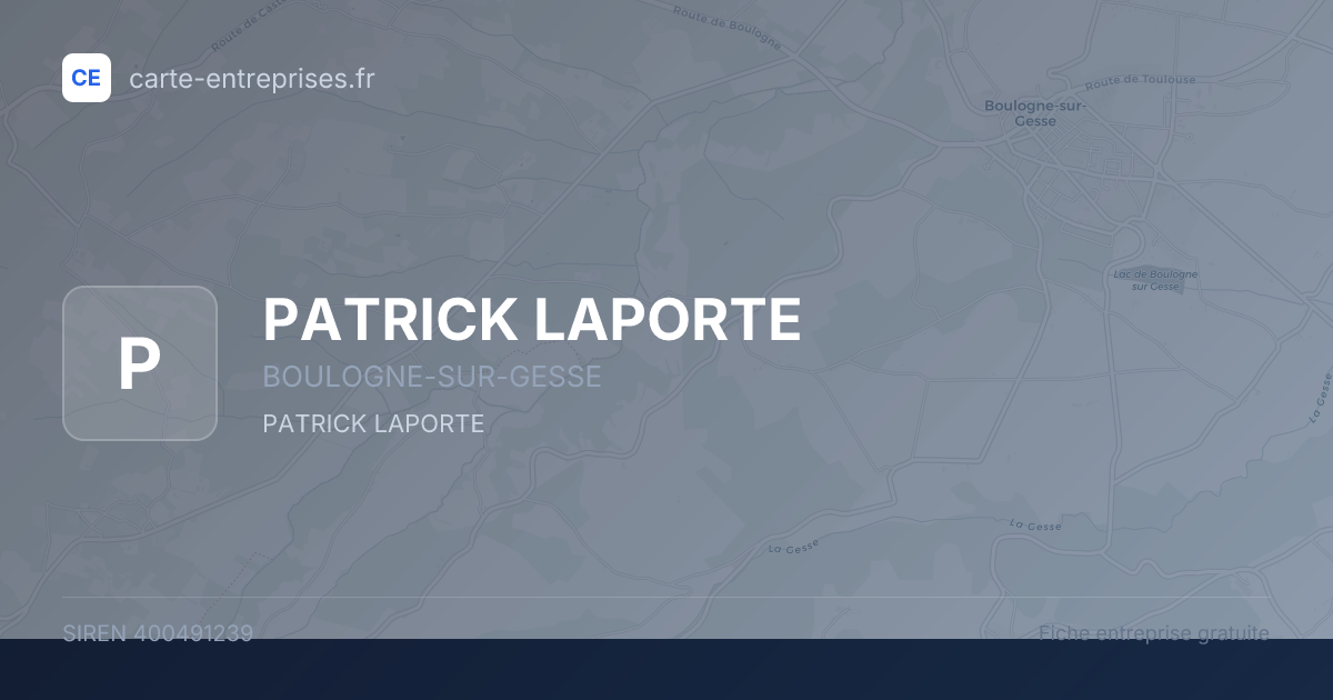 PATRICK LAPORTE — 400491239 — fiche entreprise