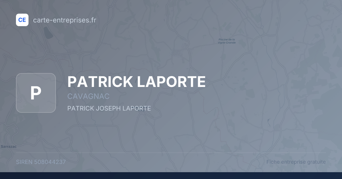 PATRICK LAPORTE — 508044237 — fiche entreprise