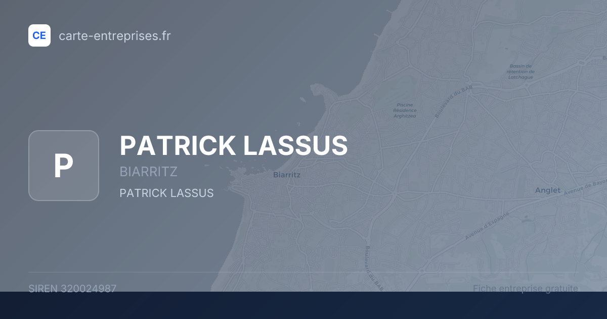 PATRICK LASSUS — 320024987 — fiche entreprise