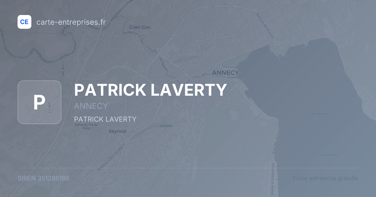 PATRICK LAVERTY — 351286166 — fiche entreprise
