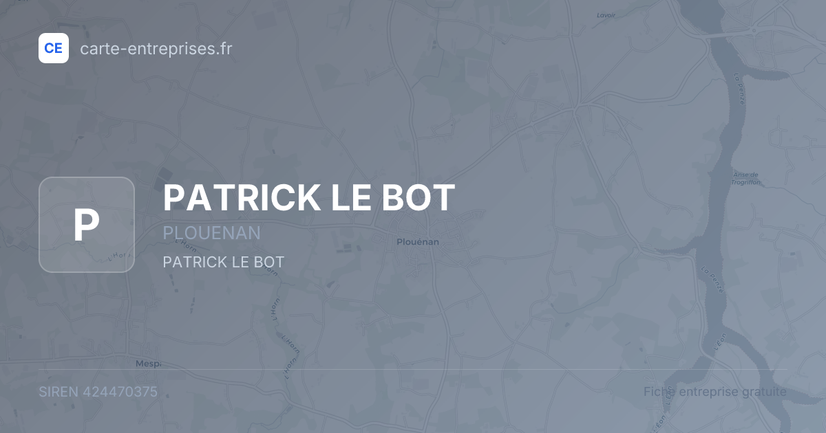 PATRICK LE BOT — 424470375 — fiche entreprise