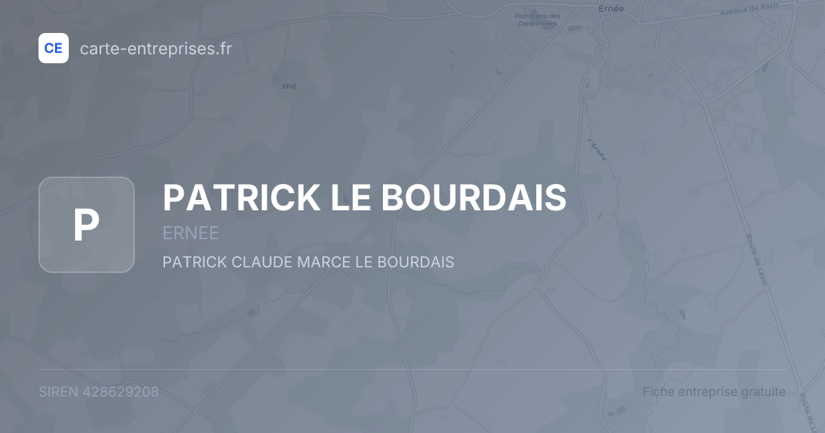 PATRICK LE BOURDAIS — 428629208 — fiche entreprise