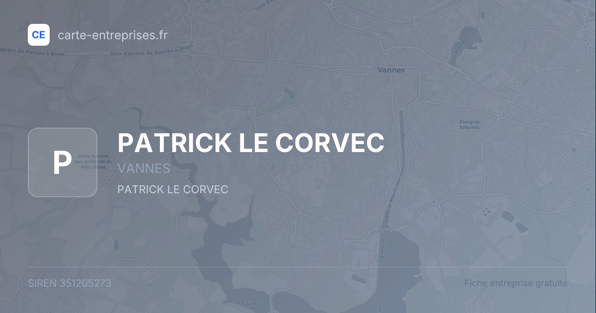 PATRICK LE CORVEC — 351205273 — fiche entreprise