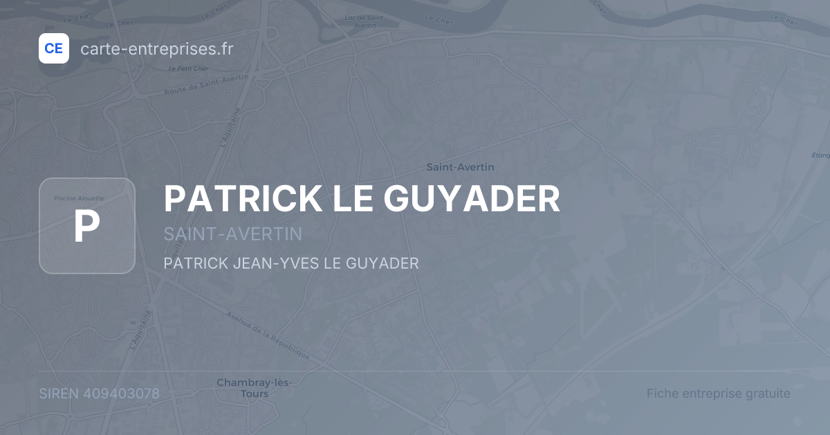 PATRICK LE GUYADER — 409403078 — fiche entreprise