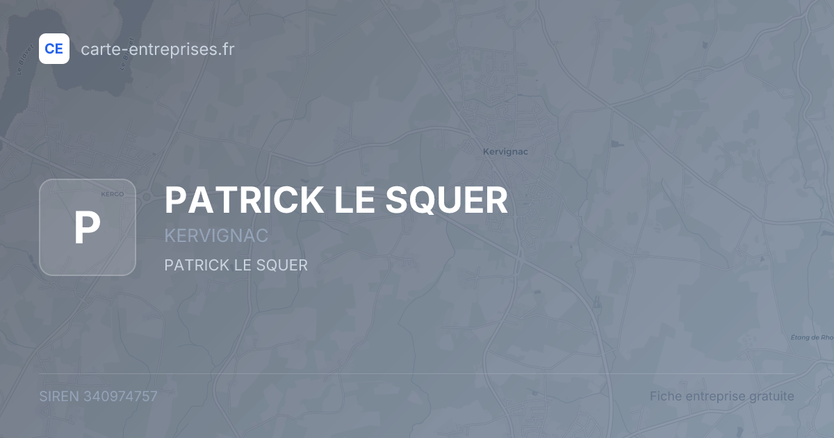 PATRICK LE SQUER — 340974757 — fiche entreprise
