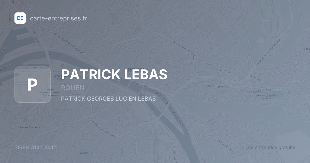 PATRICK LEBAS — 314718412 — fiche entreprise