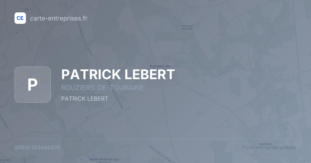 PATRICK LEBERT — 353488406 — fiche entreprise
