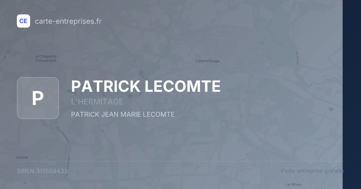 PATRICK LECOMTE — 317559433 — fiche entreprise