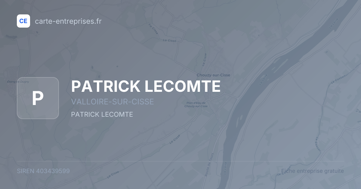 PATRICK LECOMTE — 403439599 — fiche entreprise