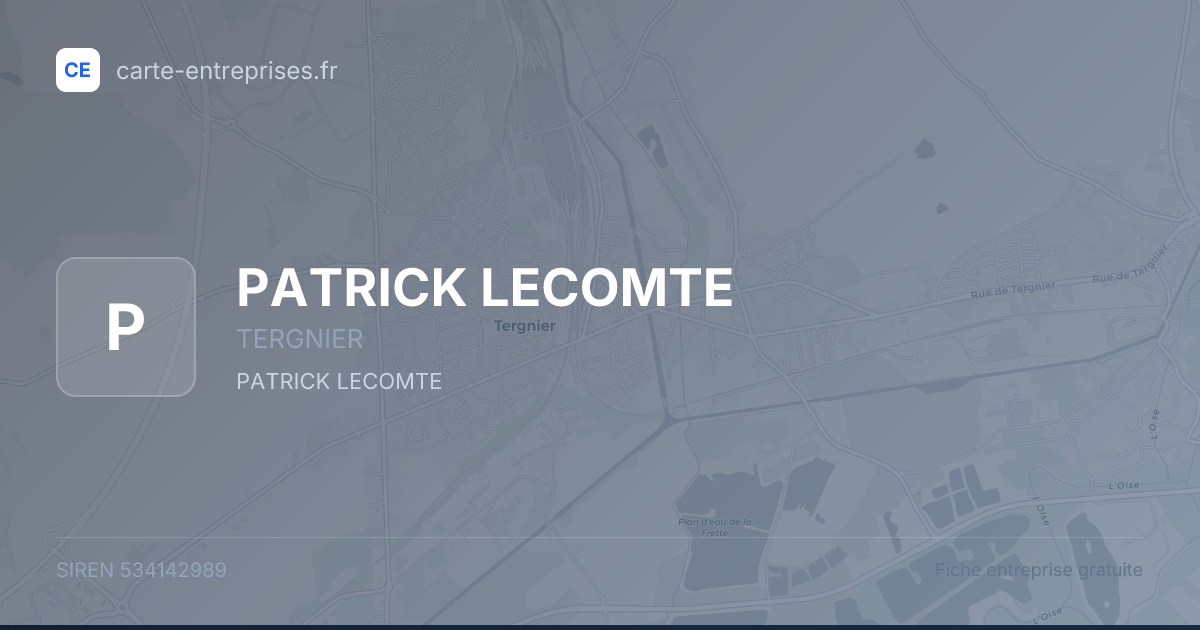 PATRICK LECOMTE — 534142989 — fiche entreprise